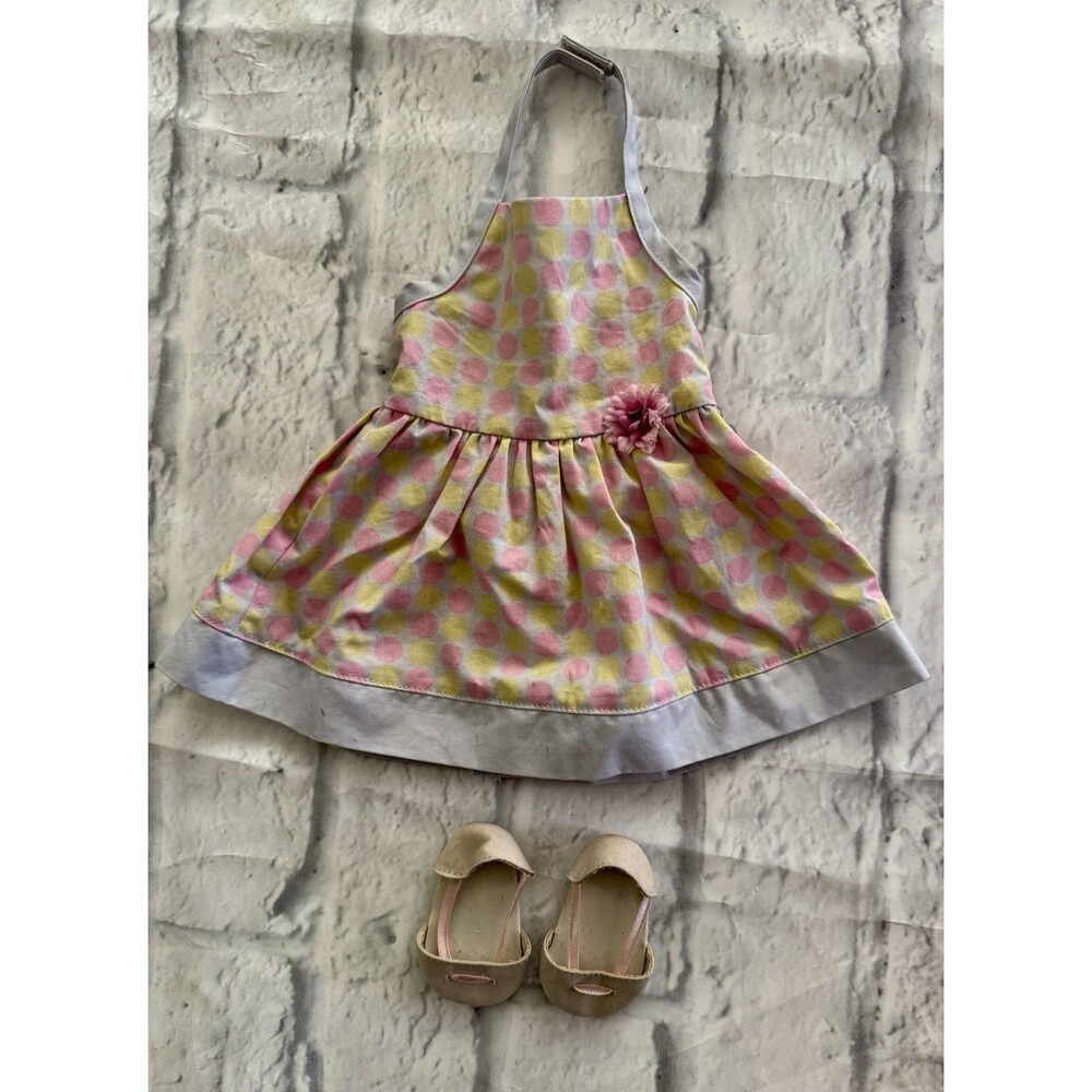 American Girl Chrissa 2009 Polka Dot Sundress + Shoes 18” Doll Outfit With Shoes